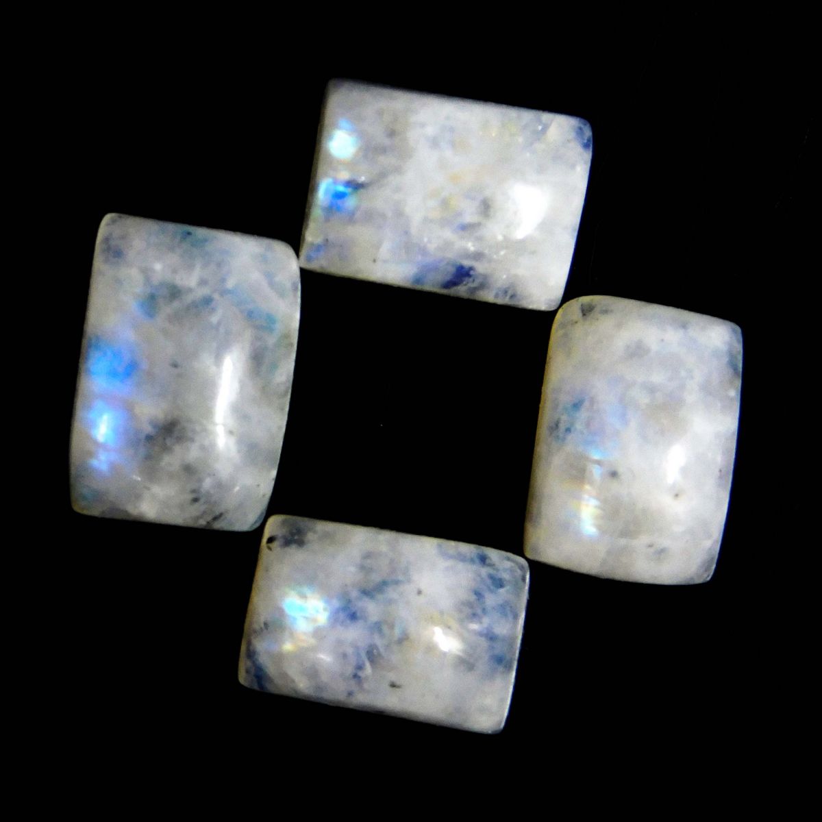 19.50 Ct Natural Moonstone CERTIFIED Brilliant Cabochon Lot Loose Gemstone