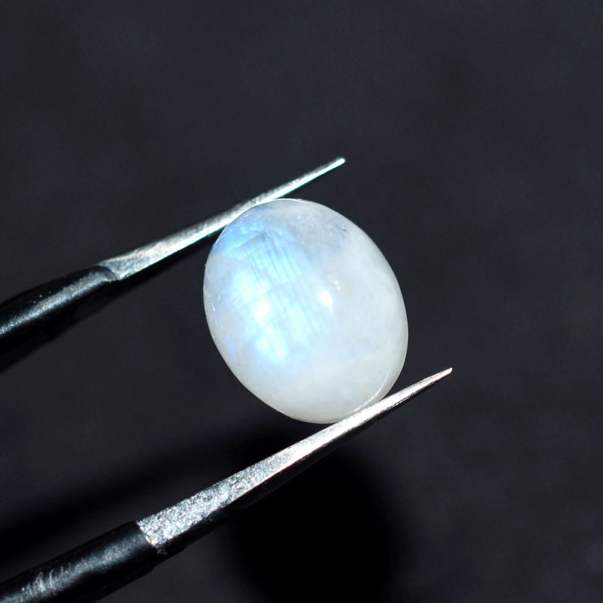 Authentic Loose Gemstone 3.20 Ct Natural White Moonstone Oval Shape CERTIFIED