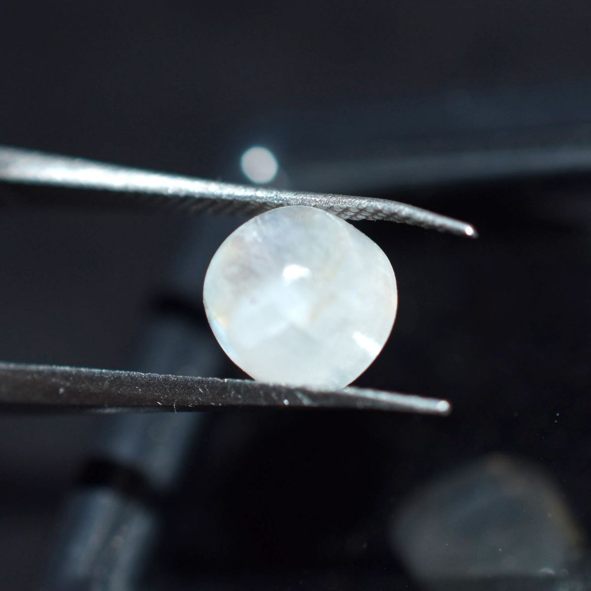 2.05 Ct Natural White Genuine Moonstone Round Shape CERTIFIED Loose Gemstone