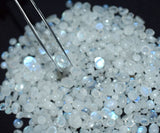 Natural 10 Pcs White Moonstone Lot Oval Shape CERTIFIED Ring Size Loose Gemstone