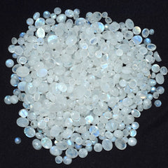 20 Pcs Lot White Moonstone Oval Shape CERTIFIED Natural Loose Gemstone