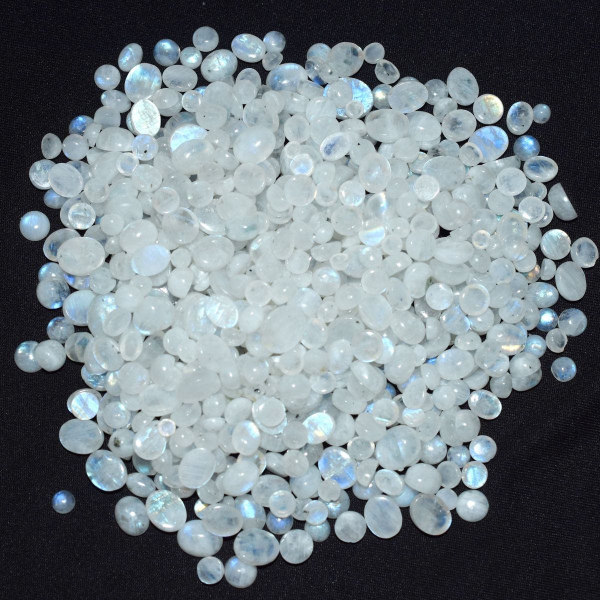 16 Pcs Natural Lot Oval Shape White Moonstone CERTIFIED Loose Gemstone