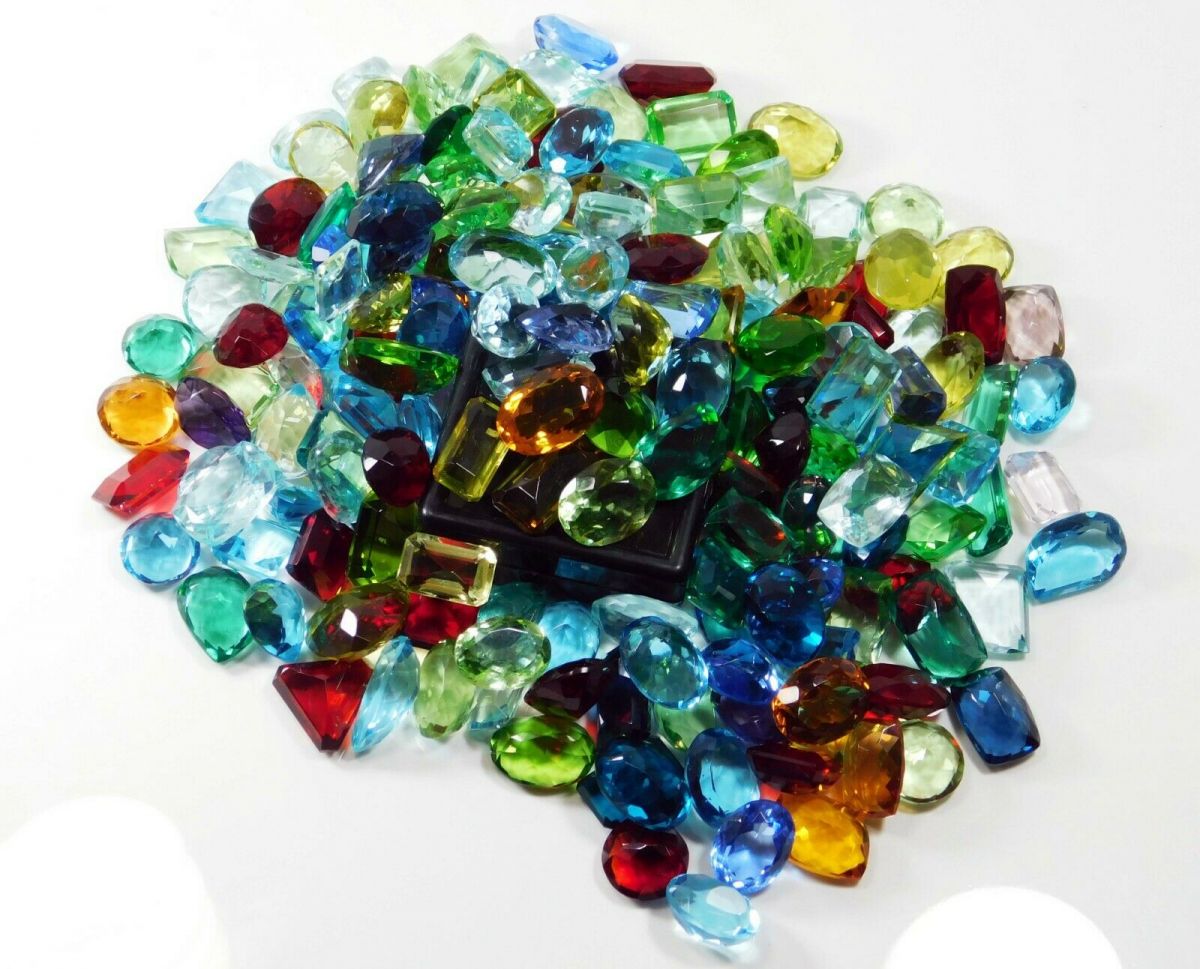 100 Ct Lots Topaz Certified Gemstone Lot Mix Shape Ring Size Lot