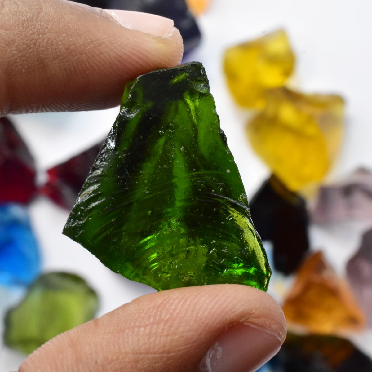 Lab-Created Topaz Mix Color 2000 Ct Uncut Rough Loose Gemstone CERTIFIED Lot