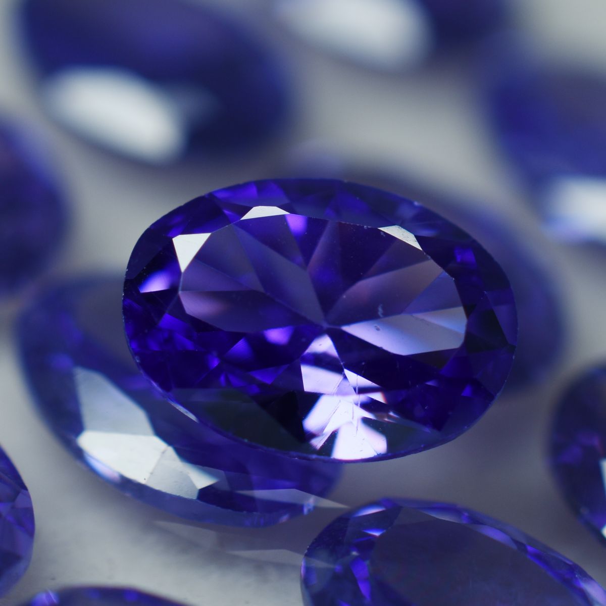 15 Pcs Natural CERTIFIED Purple Tanzanite Oval Cut Loose Gemstone 7x5 MM Lot