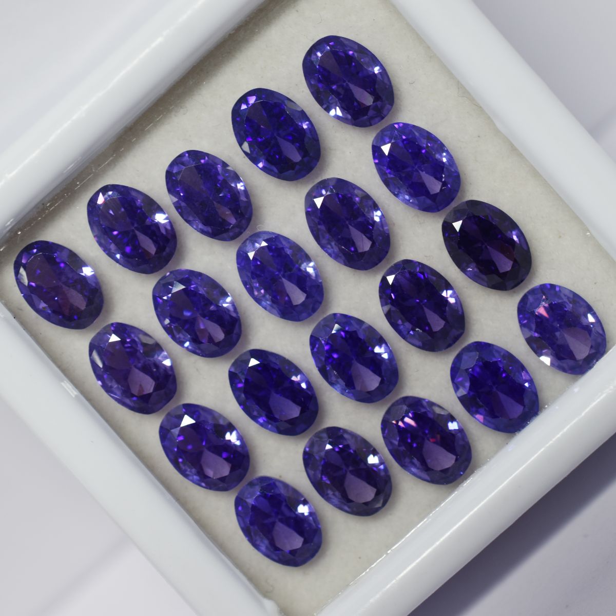 15 Pcs Natural CERTIFIED Purple Tanzanite Oval Cut Loose Gemstone 7x5 MM Lot