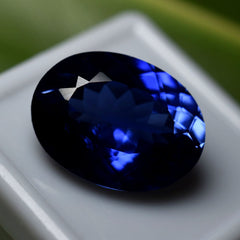 15.30 Ct Natural BLUE Tanzanite Rare Oval Shape CERTIFIED Loose Gemstone