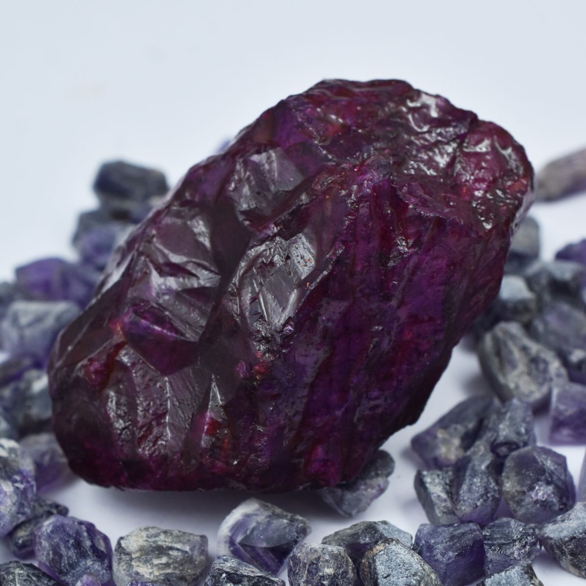 Natural UnCut 630.80 Ct Purple Tanzanite Raw Rough CERTIFIED Loose Gemstone