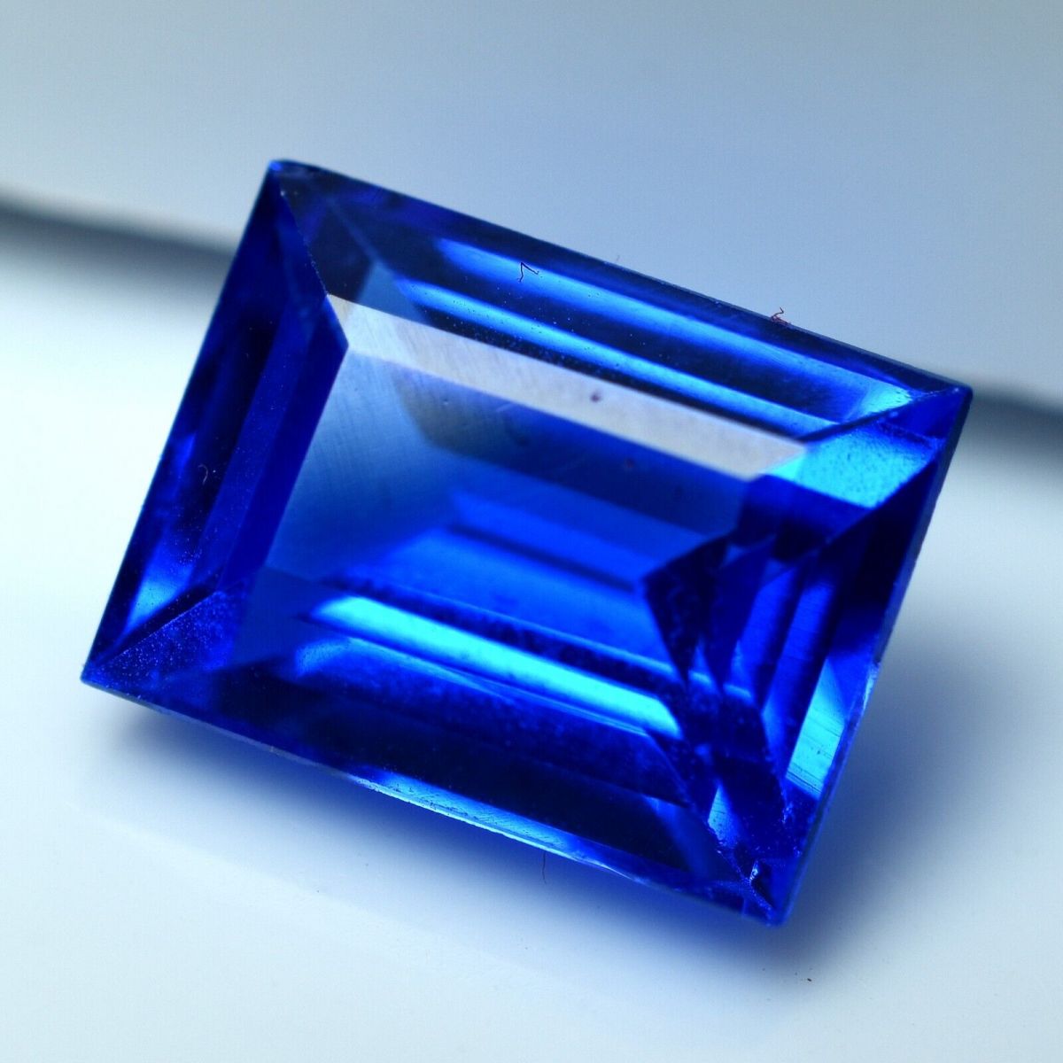 3.55 Ct NATURAL Blue Tanzanite Loose Gemstone CERTIFIED Emerald Shape