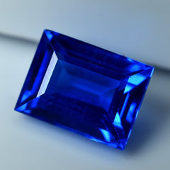 3.55 Ct NATURAL Blue Tanzanite Loose Gemstone CERTIFIED Emerald Shape