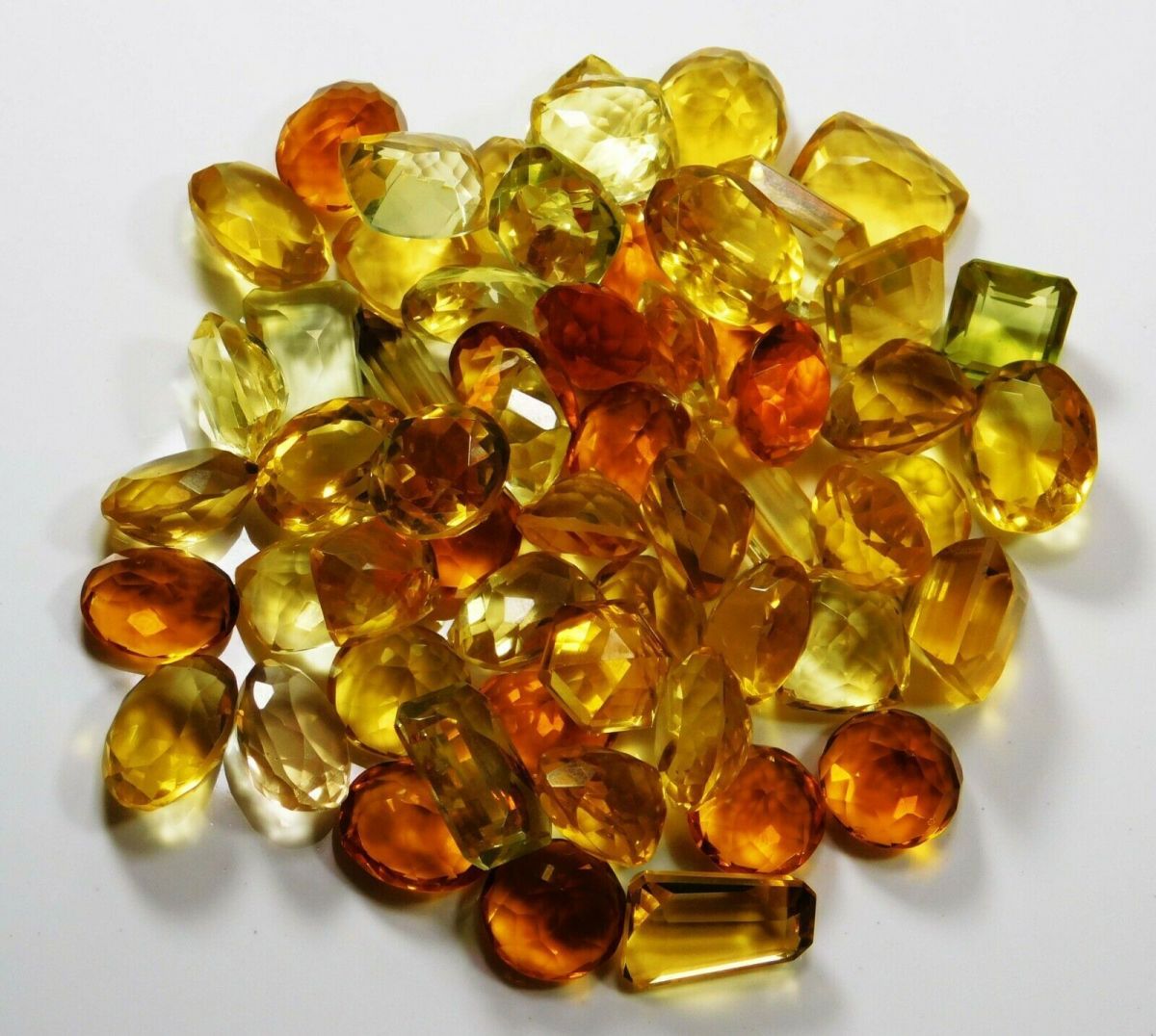 100 Ct Natural Citrine Gemstone Lot Yellow Mix Color & Shape Loose Gemstone Lot.