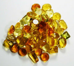 100 Ct Natural Citrine Gemstone Lot Yellow Mix Color & Shape Loose Gemstone Lot.