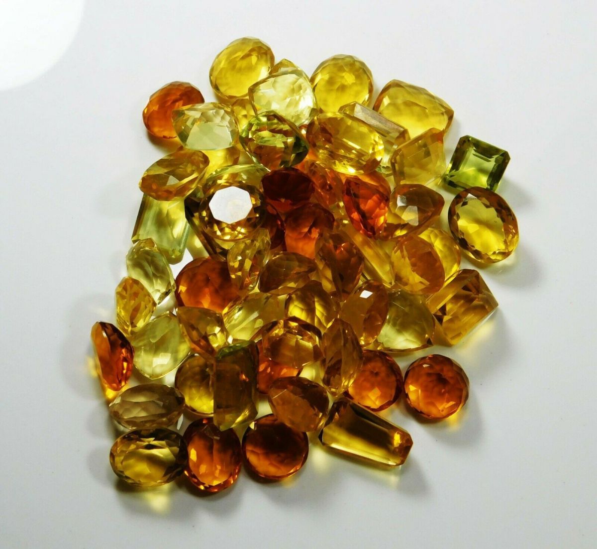 100 Ct Natural Citrine Gemstone Lot Yellow Mix Color & Shape Loose Gemstone Lot.