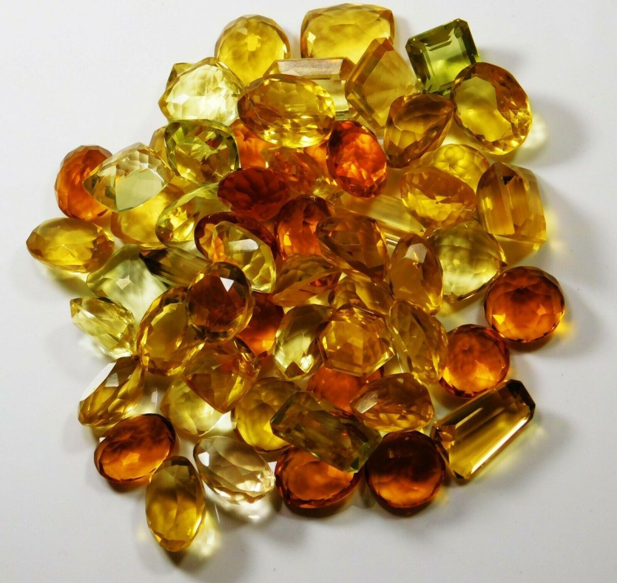 100 Ct Natural Citrine Gemstone Lot Yellow Mix Color & Shape Loose Gemstone Lot.