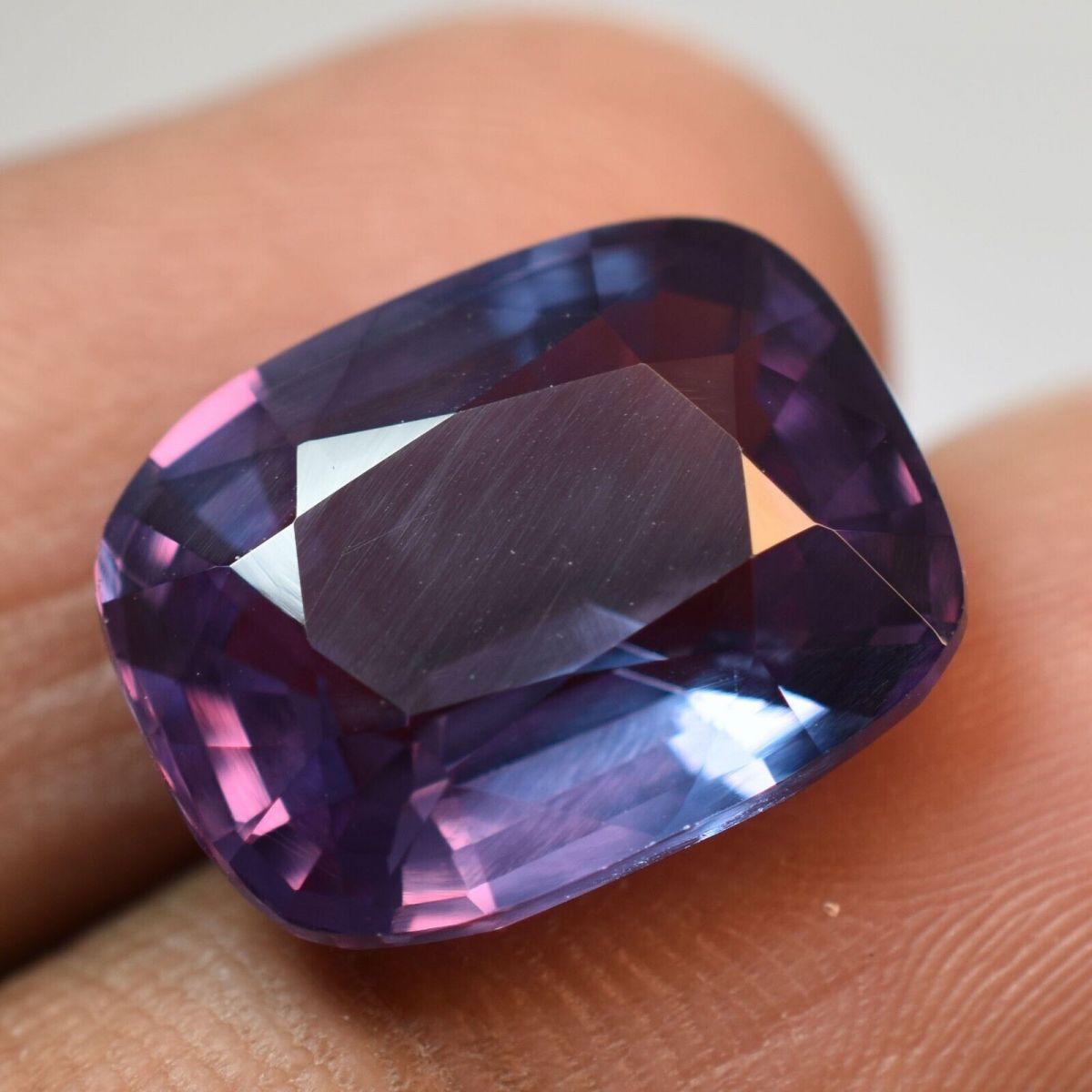 10 Ct Natural Alexandrite Color Change Cushion Cut AA++CERTIFIED Loose Gemstone