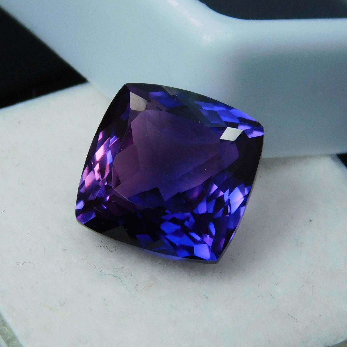7.40 Ct Natural Square Cushion Cut Purple Tanzanite CERTIFIED Loose Gemstone