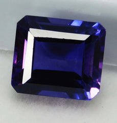 7 Carat Natural Purple Tanzanite Emerald Cut Loose Gemstone CERTIFIED