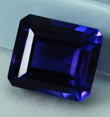 7 Carat Natural Purple Tanzanite Emerald Cut Loose Gemstone CERTIFIED