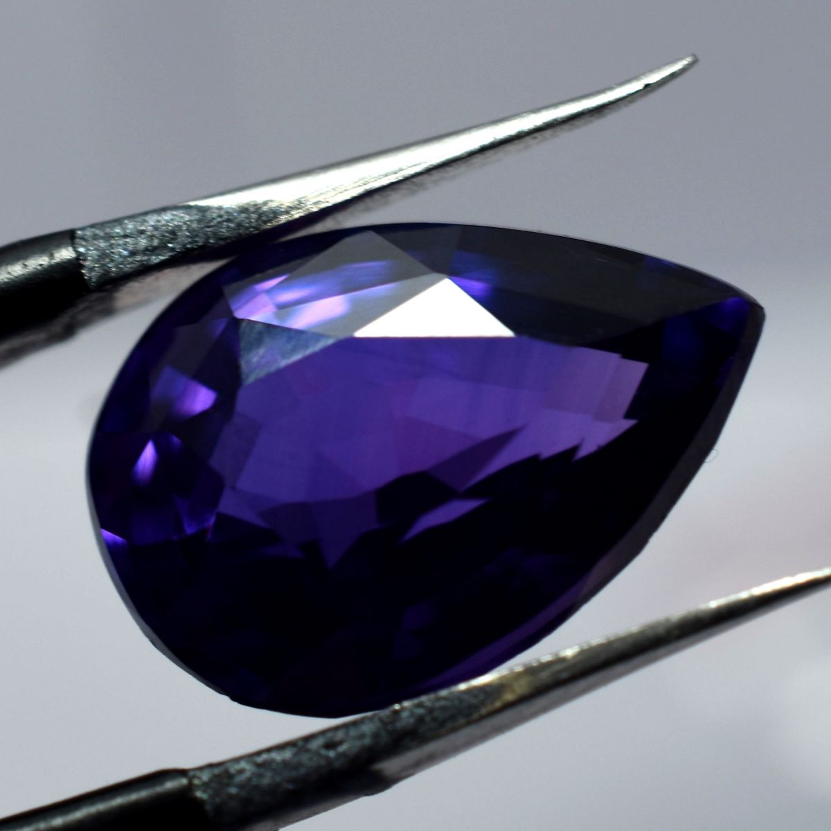 9.50 Ct Natural PURPLE Tanzanite Rare PEAR Shape CERTIFIED Loose Gemstone