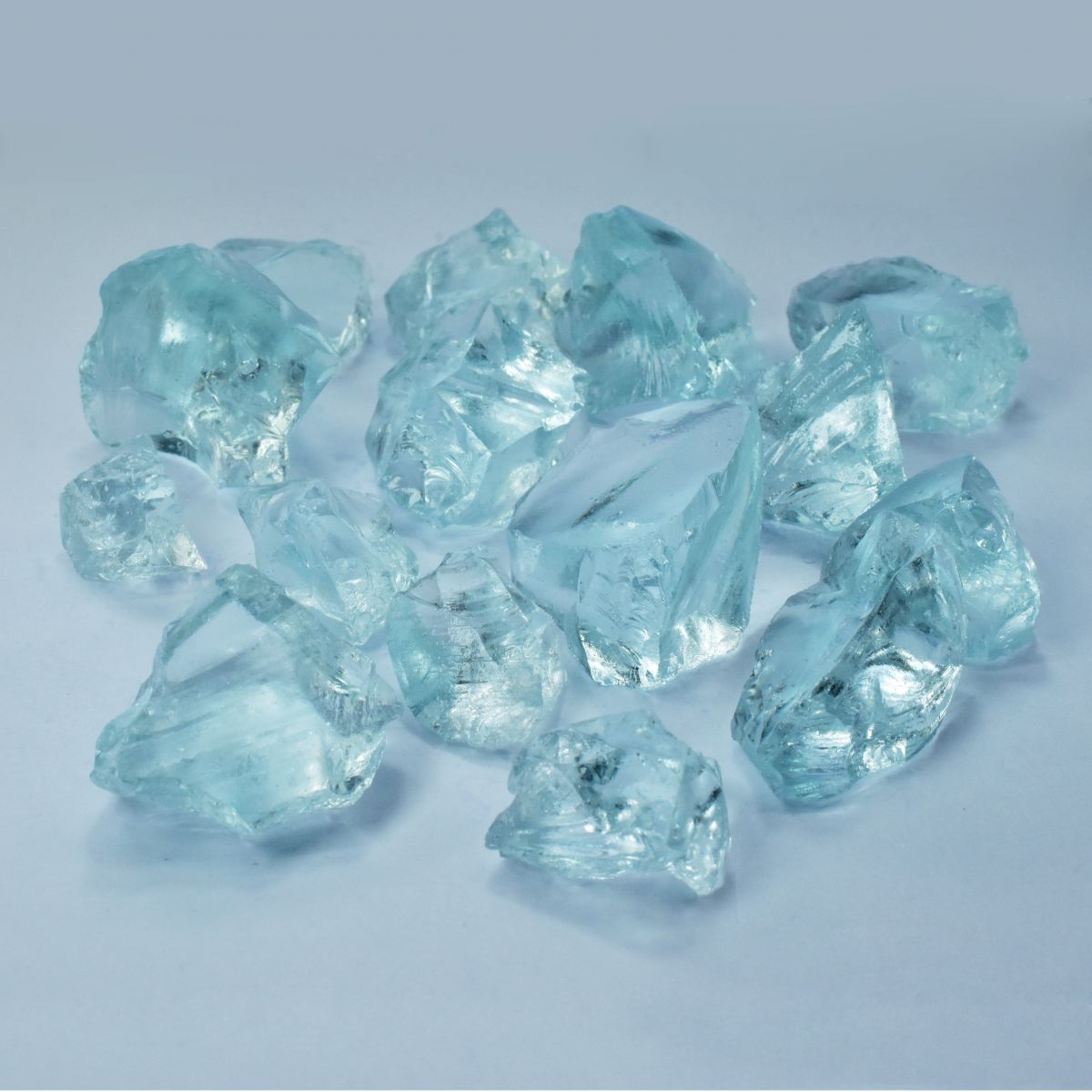 356.25 Ct Lab-Created Aquamarine Raw Crystal Rough Good Quality Loose Gemstone