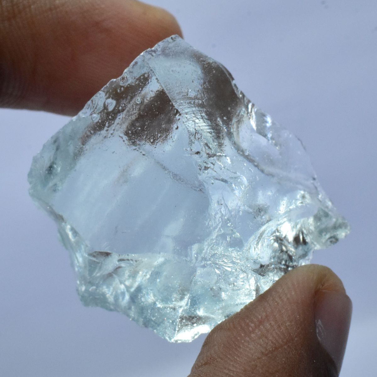 356.25 Ct Lab-Created Aquamarine Raw Crystal Rough Good Quality Loose Gemstone