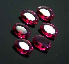 6.52 Ct NATURAL Red RUBY Oval Shape CERTIFIED Loose Gemstone 7x5 MM Lot 6 PCS.