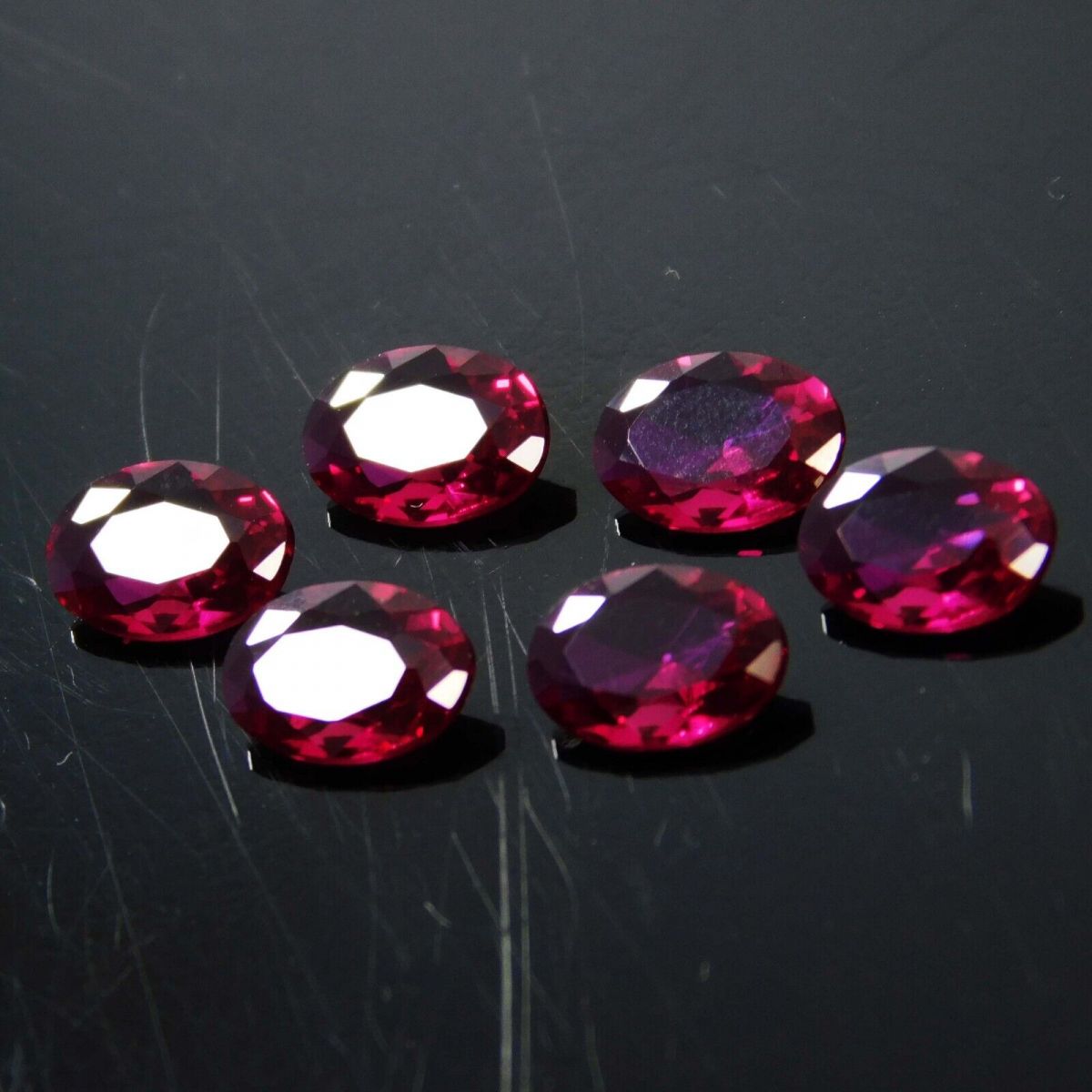 6 Pcs Natural Ruby Red Oval Shape Loose Gemstone CERTIFIED 7x5 mm