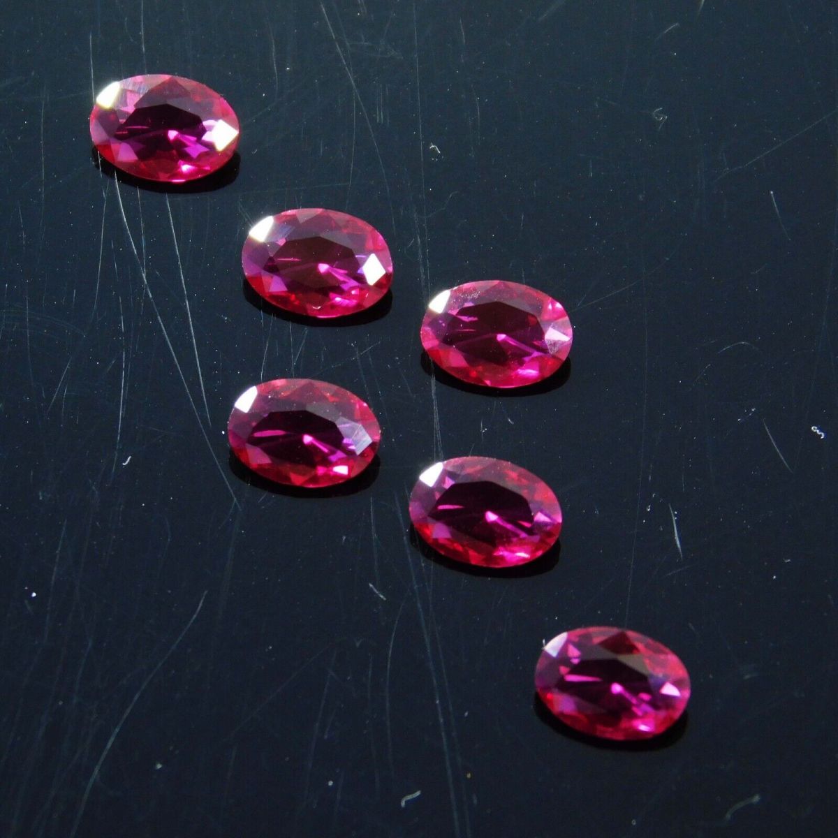 6 Pcs Natural Ruby Red Oval Shape Loose Gemstone CERTIFIED 7x5 mm