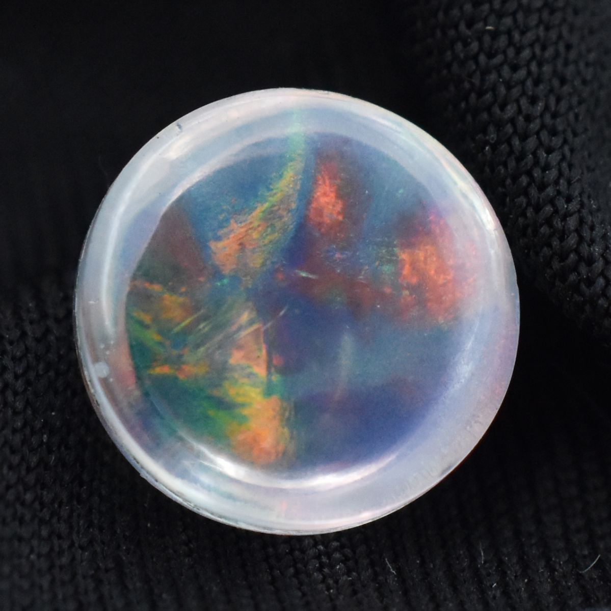 3.80 Ct CERTIFIED Natural Multi-Color Opal Round Shape Cut Loose Gemstone