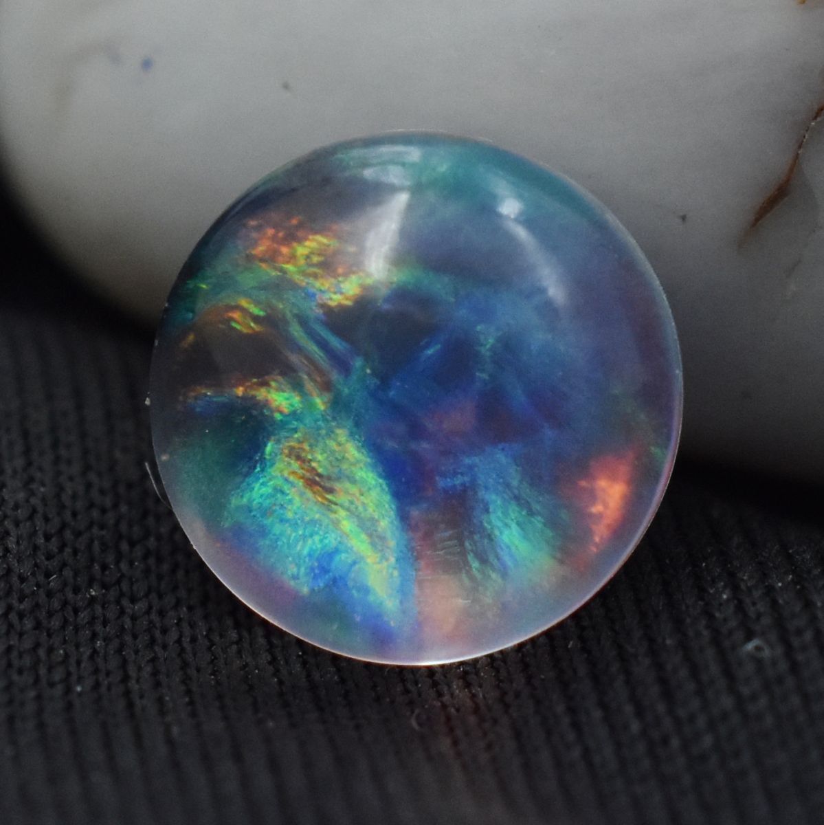 3.80 Ct CERTIFIED Natural Multi-Color Opal Round Shape Cut Loose Gemstone