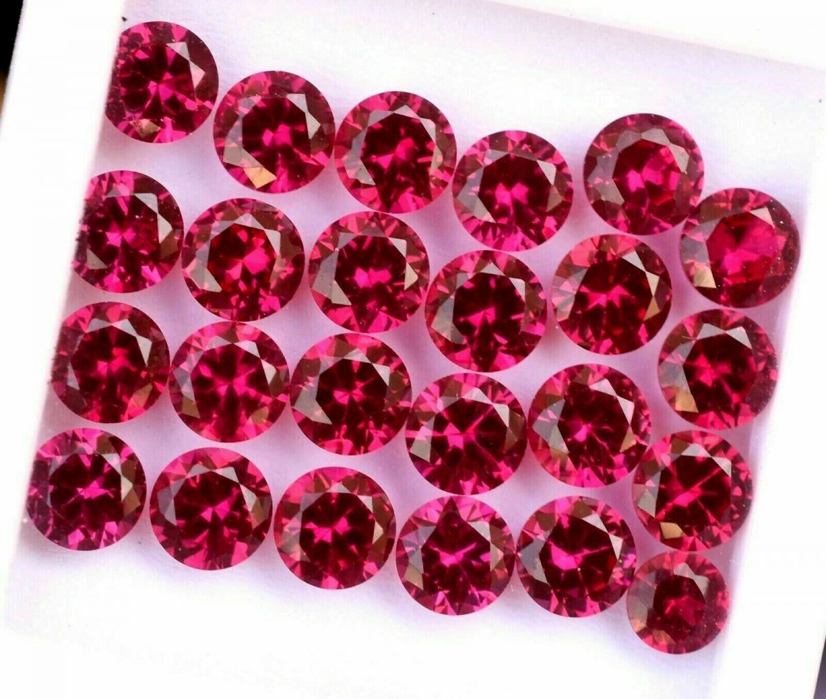 CERTIFIED GIR Round 6 mm Size 20 PCS Natural Red Ruby 20 Ct Loose Gemstone Lot