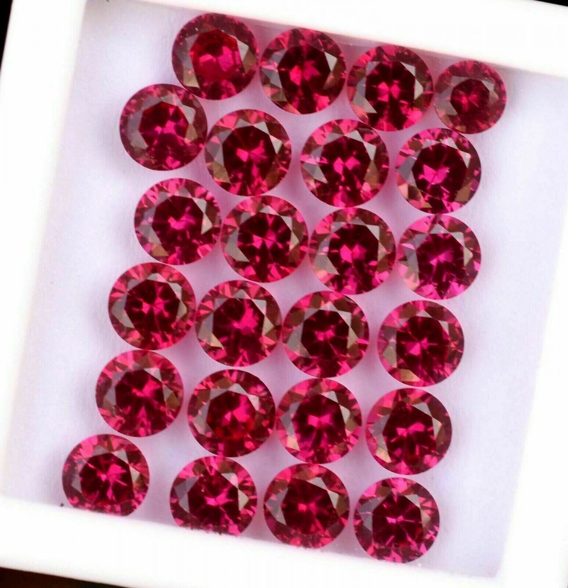 CERTIFIED GIR Round 6 mm Size 20 PCS Natural Red Ruby 20 Ct Loose Gemstone Lot