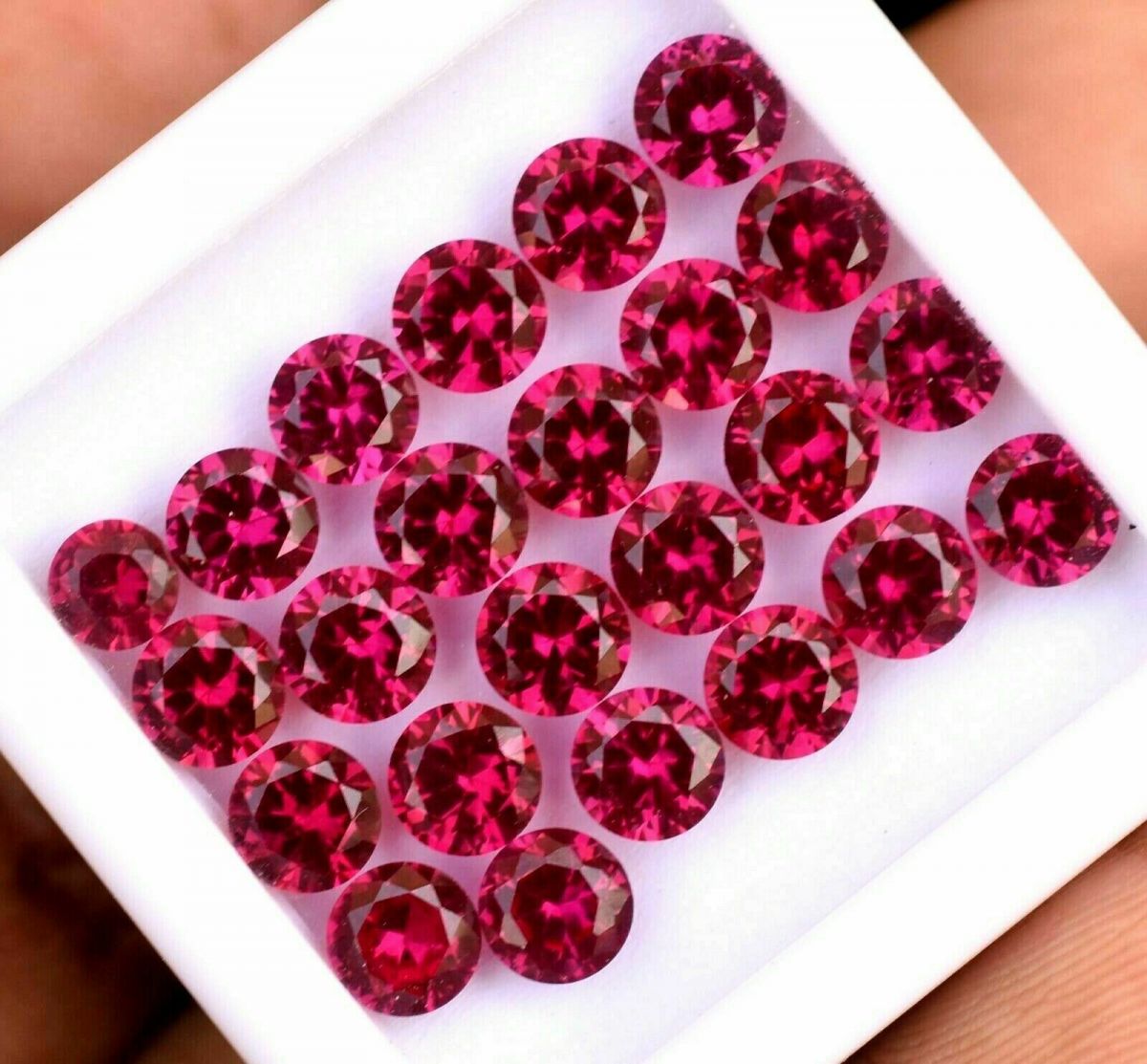 CERTIFIED GIR Round 6 mm Size 20 PCS Natural Red Ruby 20 Ct Loose Gemstone Lot