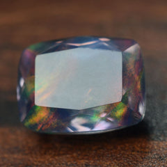 12.10 Ct CERTIFIED Rare Natural Boulder Opal Doublet Loose Gemstone Cushion Cut