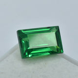 Green Garnet 9.95 Ct Natural Loose Gemstone Extremely Rare Emerald Cut CERTIFIED