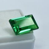 Green Garnet 9.95 Ct Natural Loose Gemstone Extremely Rare Emerald Cut CERTIFIED