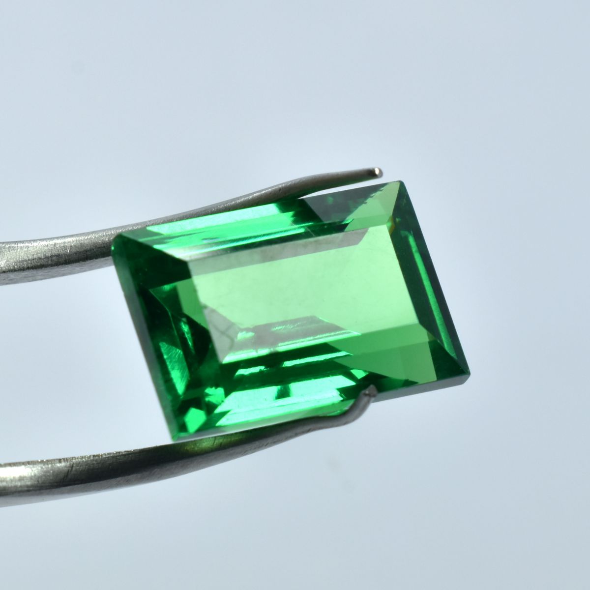Green Garnet 9.95 Ct Natural Loose Gemstone Extremely Rare Emerald Cut CERTIFIED