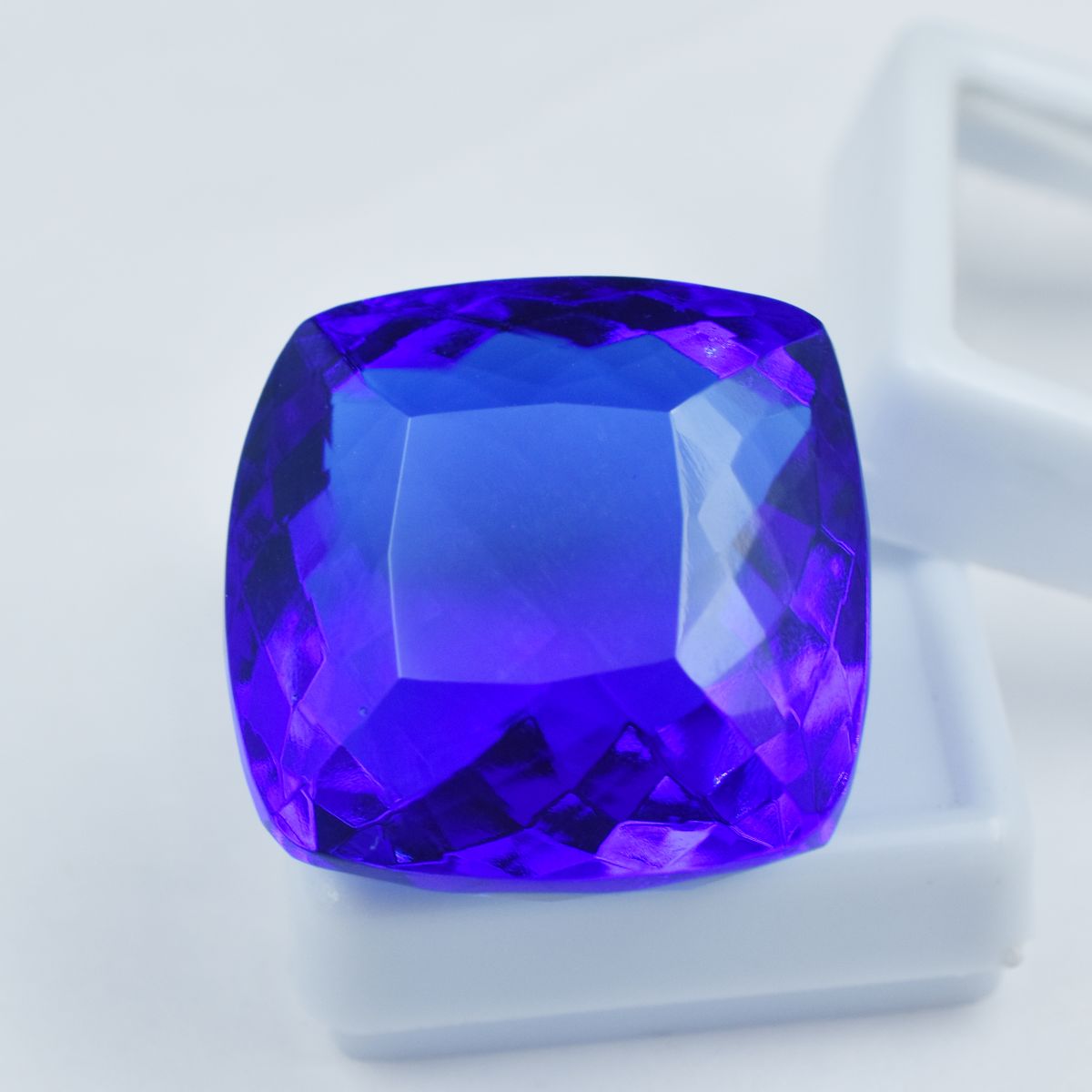 71.85 Ct CERTIFIED Natural Square Cushion Cut Loose Purple Tanzanite Gemstone