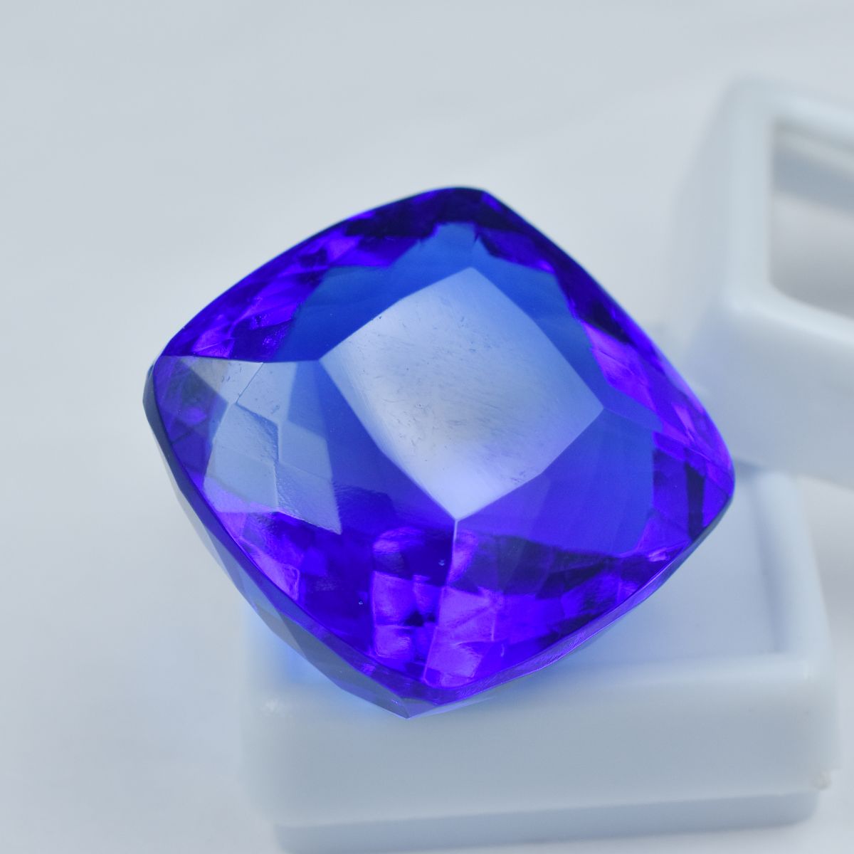 71.85 Ct CERTIFIED Natural Square Cushion Cut Loose Purple Tanzanite Gemstone