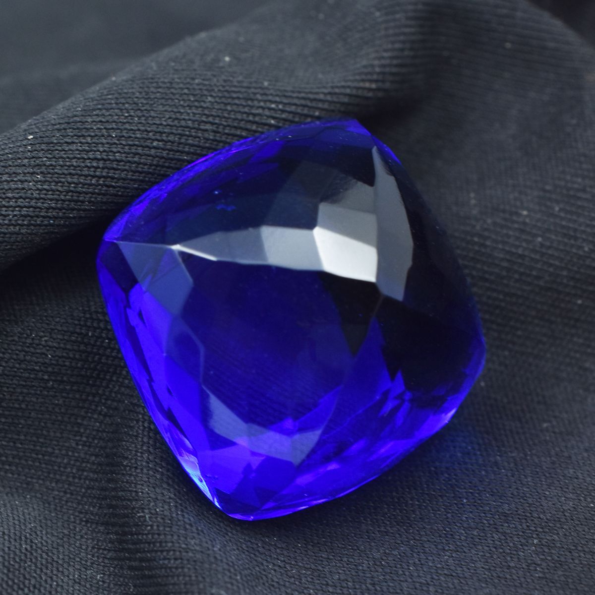 71.85 Ct CERTIFIED Natural Square Cushion Cut Loose Purple Tanzanite Gemstone