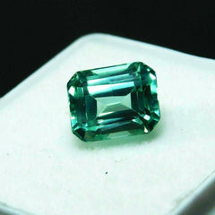 3.60 Ct NATURAL Grandidierite Bluish Green Emerald Cut CERTIFIED Loose Gemstone