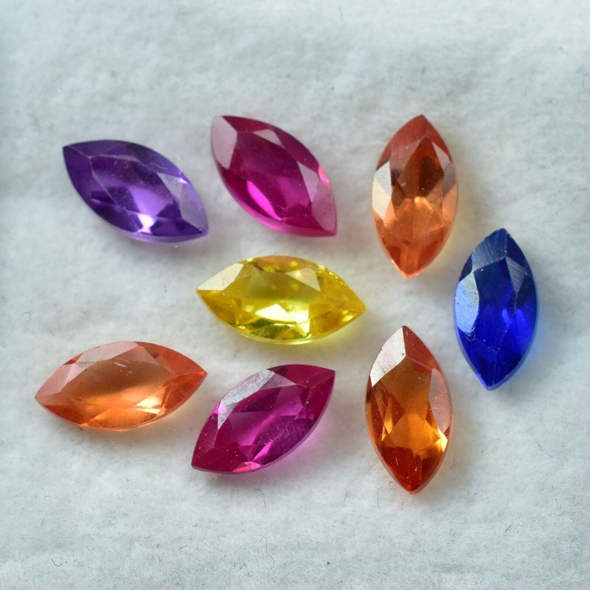 8 Pcs Natural Mix Sapphire Lot Marquise CERTIFIED Gemstone Lot 10x5mm