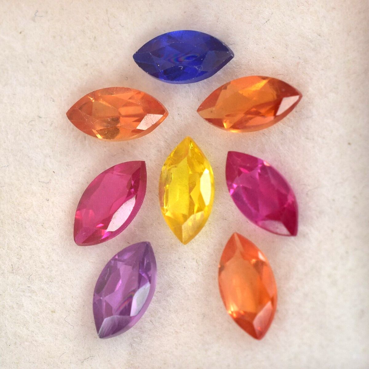 8 Pcs Natural Mix Sapphire Lot Marquise CERTIFIED Gemstone Lot 10x5mm
