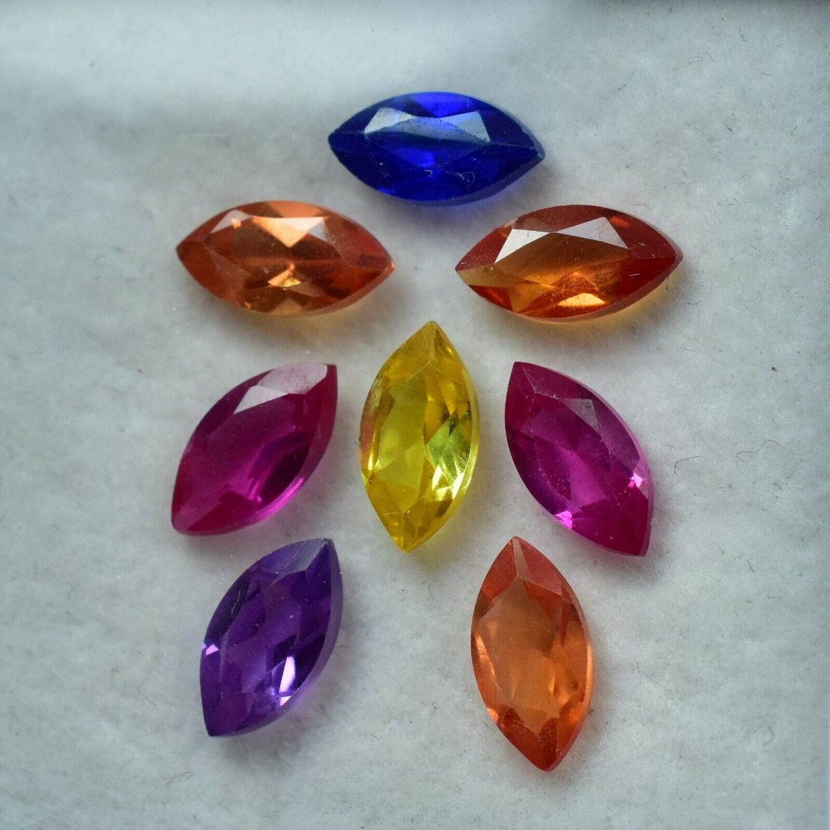 8 Pcs Natural Mix Sapphire Lot Marquise CERTIFIED Gemstone Lot 10x5mm