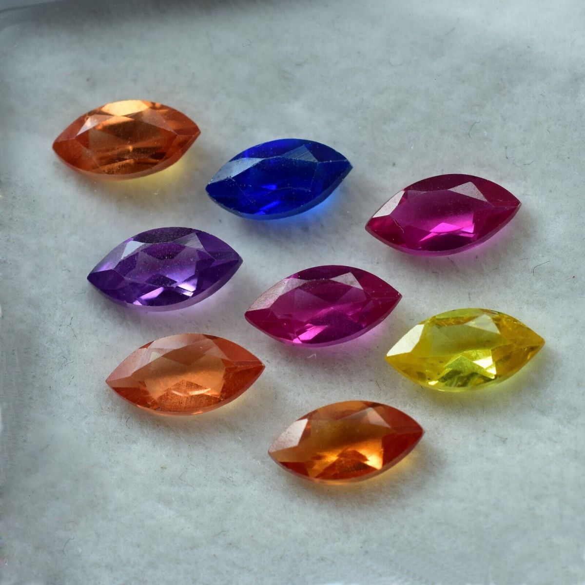 8 Pcs Natural Mix Sapphire Lot Marquise CERTIFIED Gemstone Lot 10x5mm