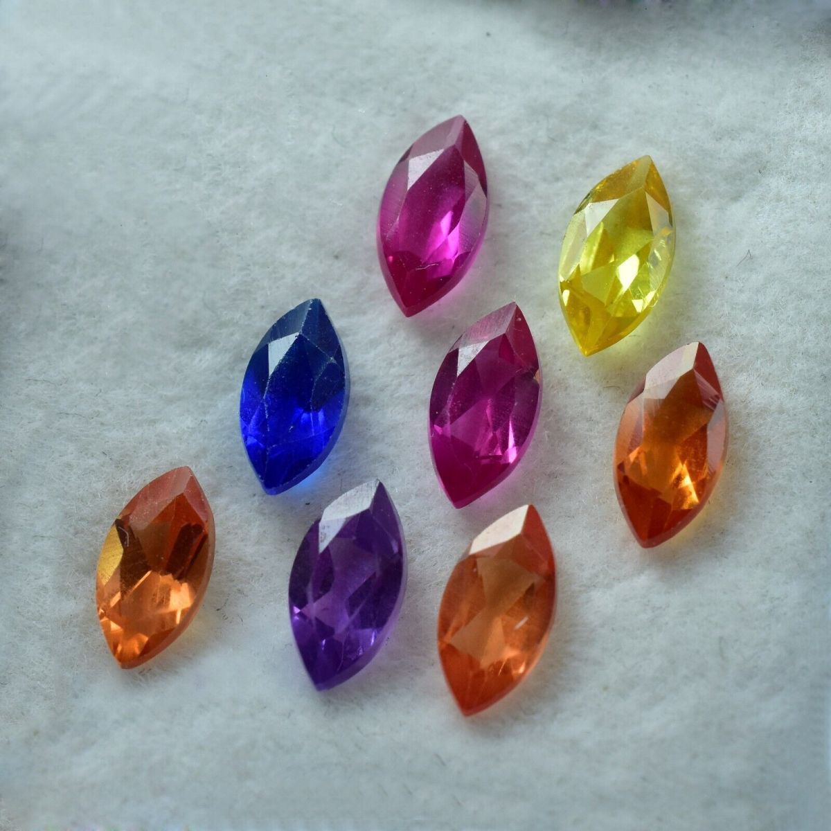8 Pcs Natural Mix Sapphire Lot Marquise CERTIFIED Gemstone Lot 10x5mm
