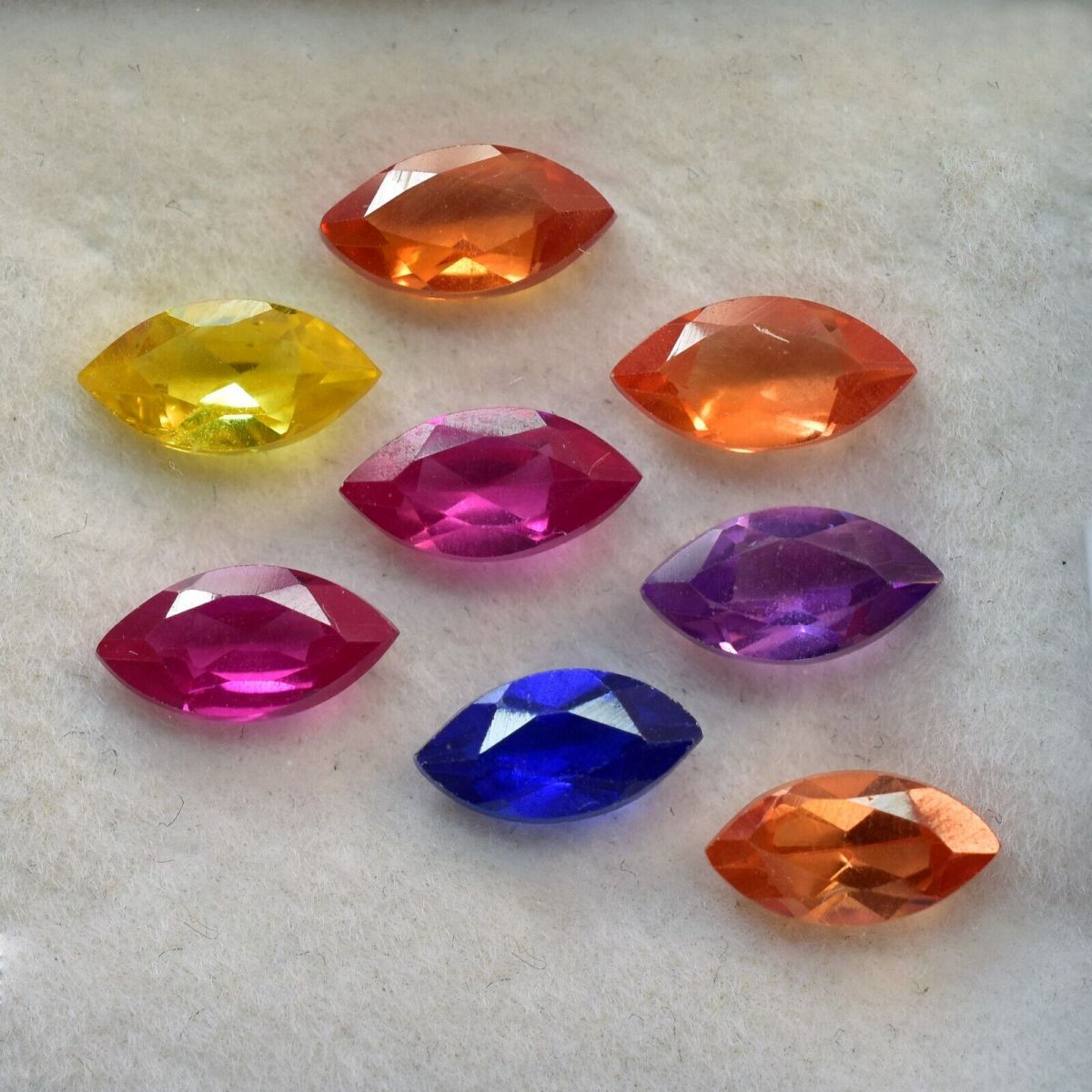 8 Pcs Natural Mix Sapphire Lot Marquise CERTIFIED Gemstone Lot 10x5mm
