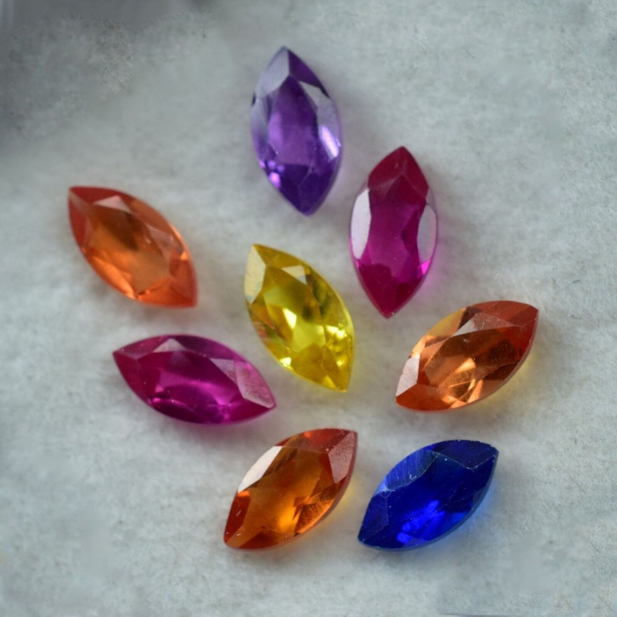 8 Pcs Natural Mix Sapphire Lot Marquise CERTIFIED Gemstone Lot 10x5mm