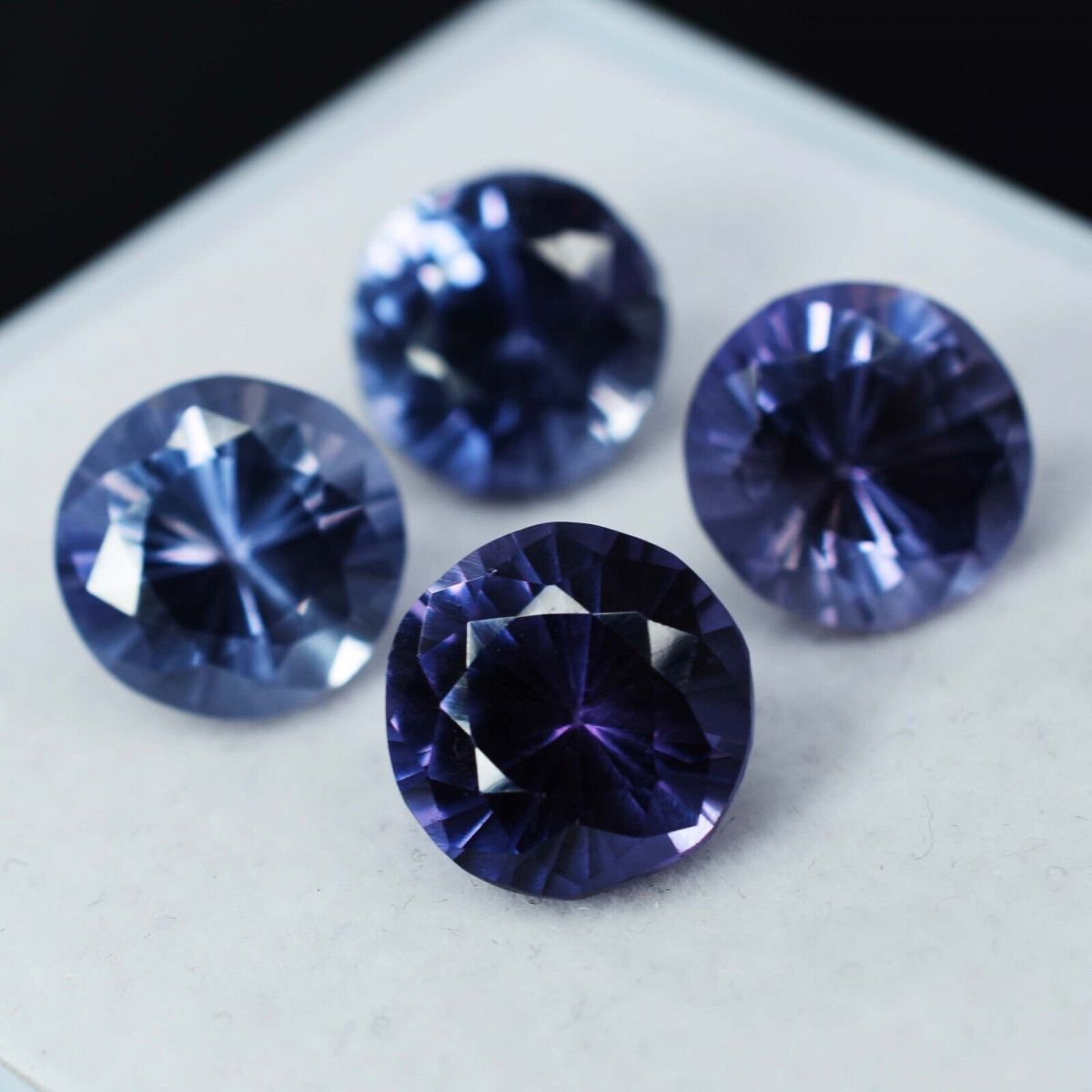 Natural ALEXANDRITE CERTIFIED Loose Gemstone Color Change Round 33 Ct Lot 4 Pcs