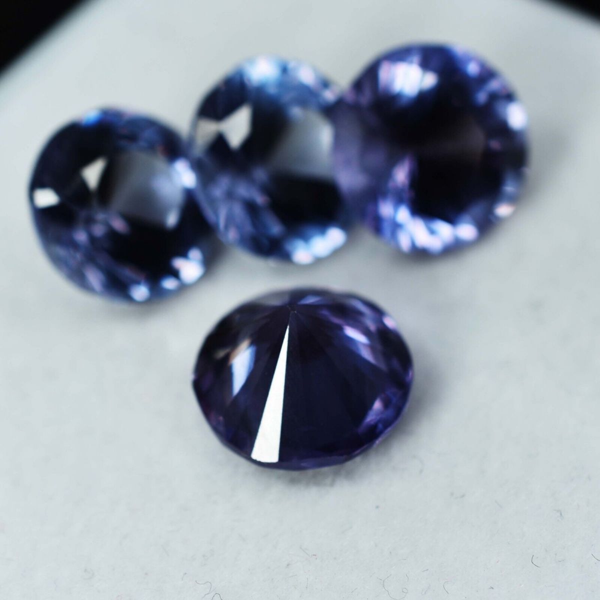 Natural ALEXANDRITE CERTIFIED Loose Gemstone Color Change Round 33 Ct Lot 4 Pcs